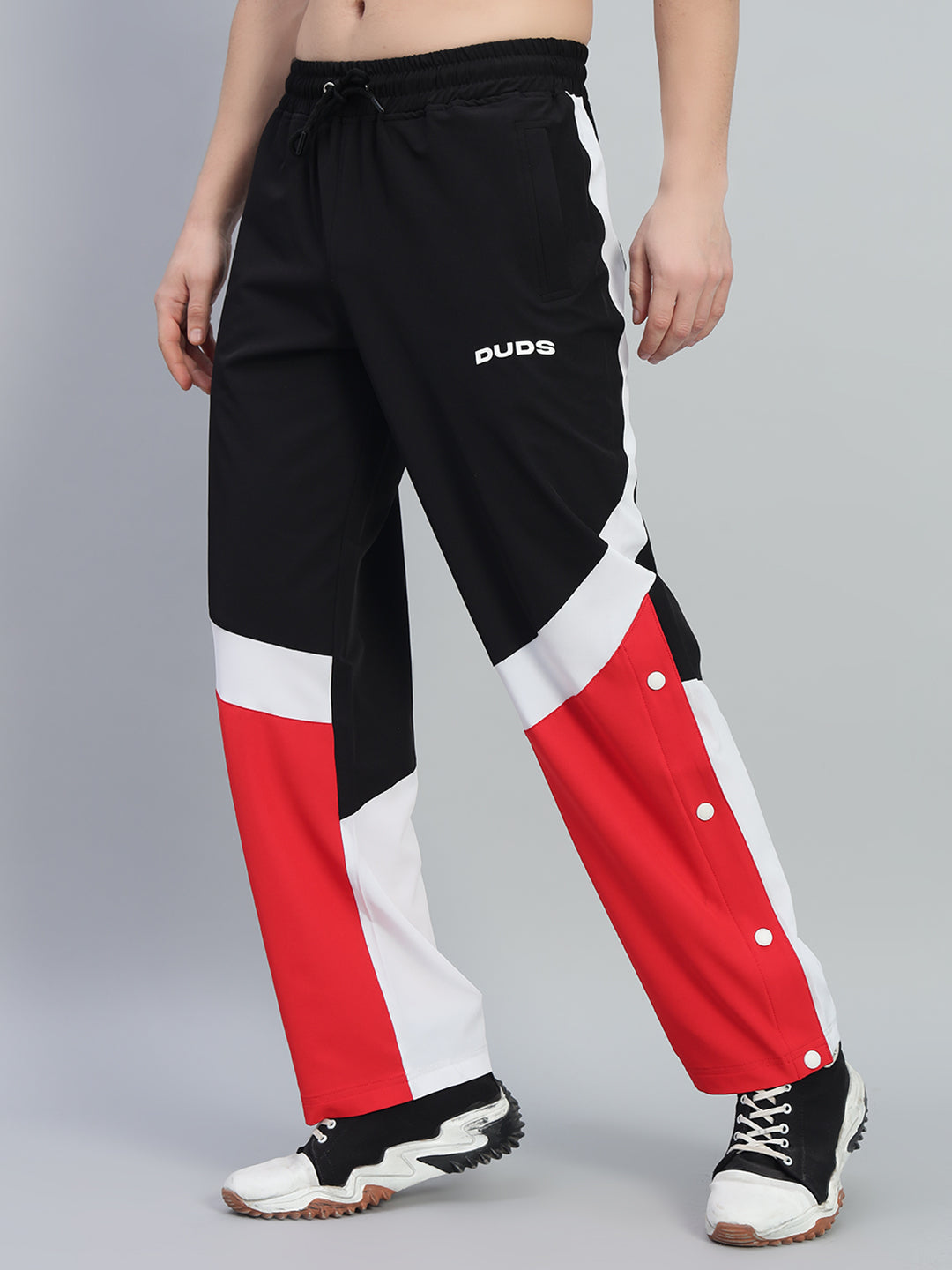 Marco Relaxed Fit Cargo Pants (Black-Red)