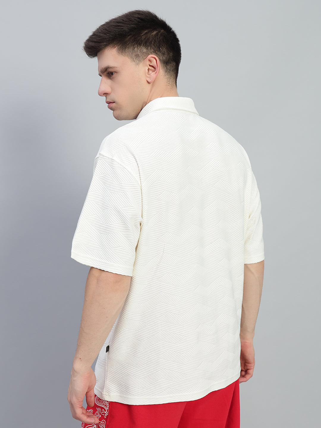 Brocade Polo T-Shirt (Off White)