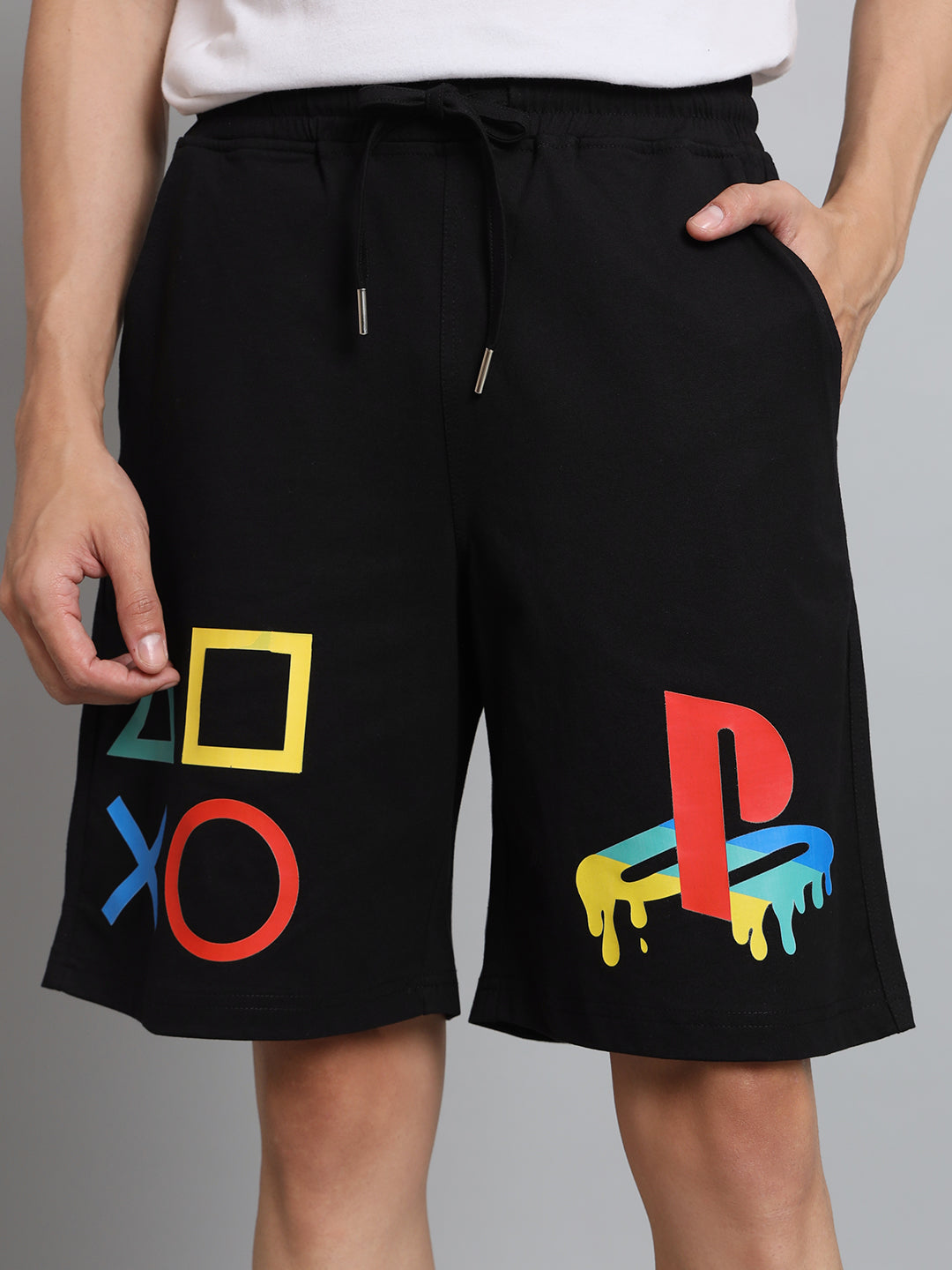 Playstation Regular Fit Shorts (Black) - Wearduds