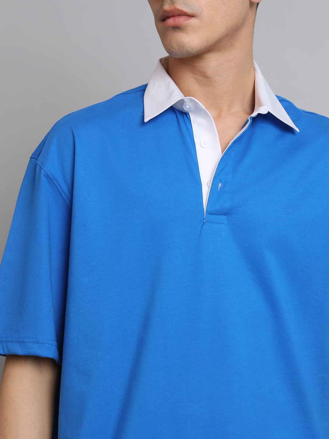 Royal Blue Oversized Polo T-Shirt - Wearduds