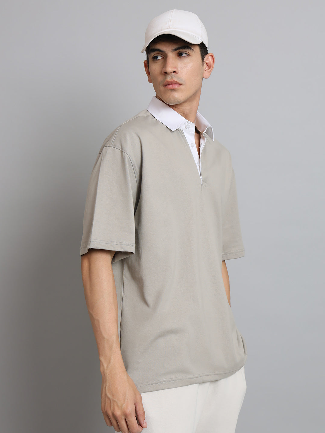 Grained Oversized Polo T-Shirt - Wearduds