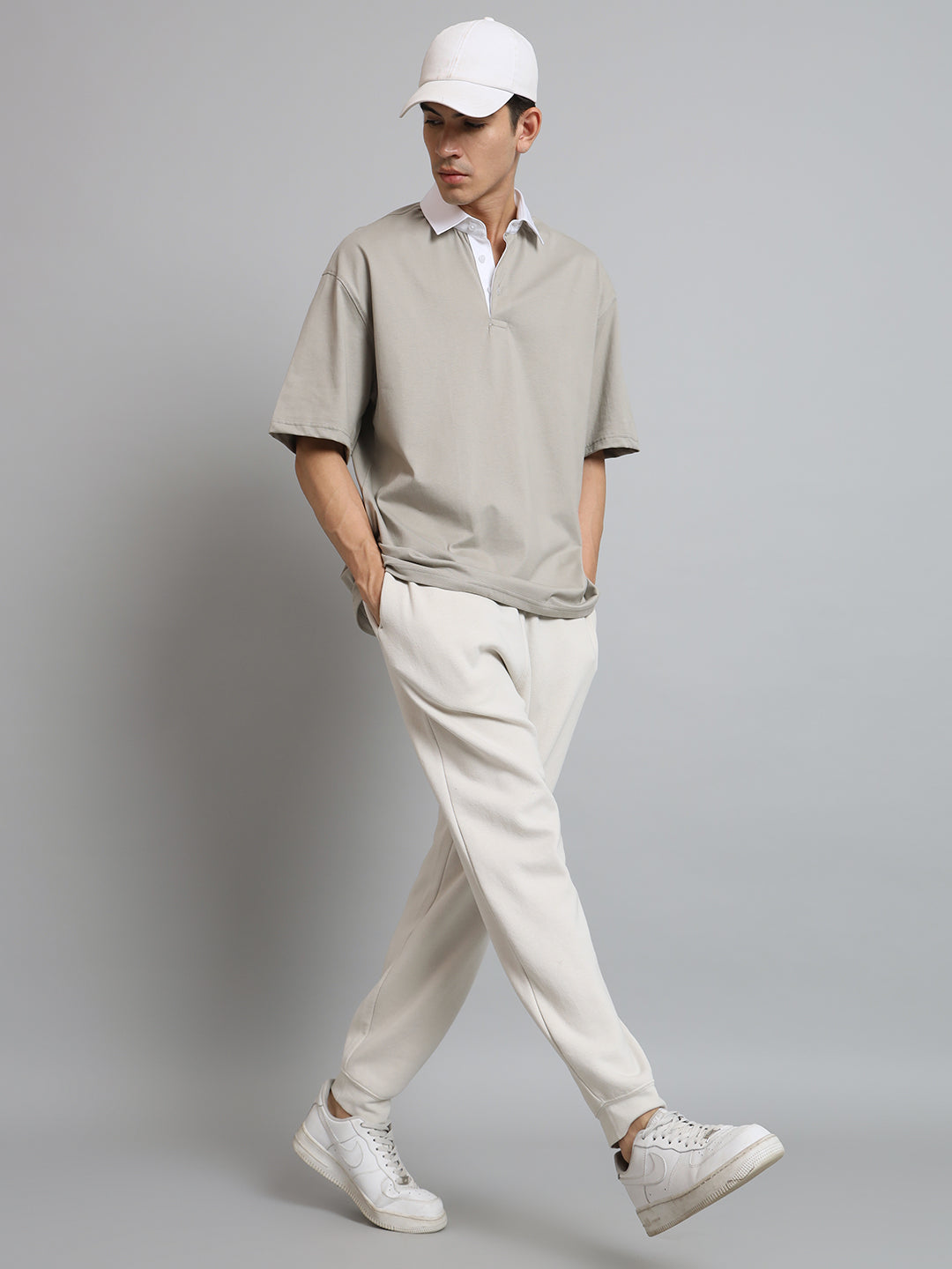 Grained Oversized Polo T-Shirt - Wearduds