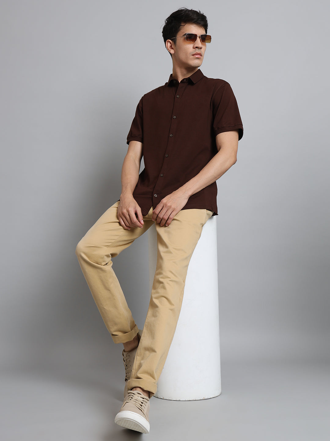 Coffee brown pant matching shirt online