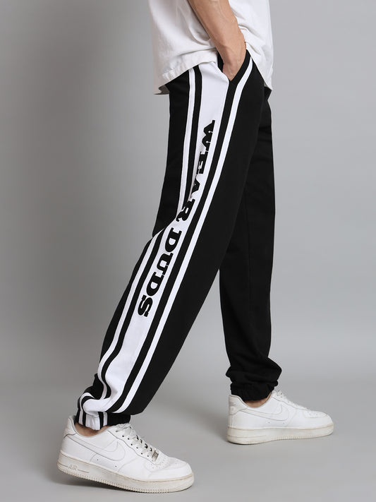 duds hd white contrast panel joggers