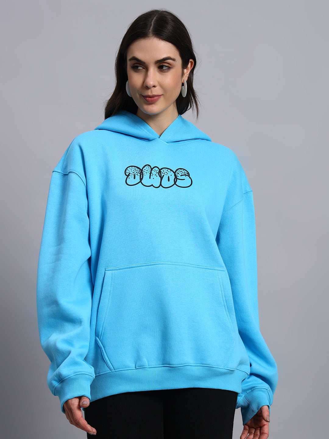 Women's Sharkwave Oversized Hoodie (Light Blue)