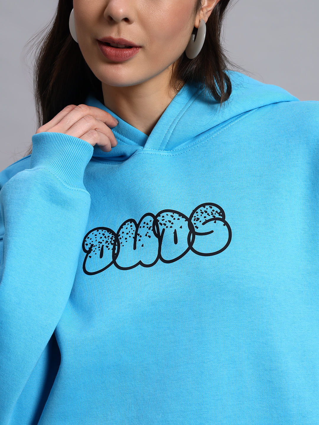 Women's Sharkwave Oversized Hoodie (Light Blue)