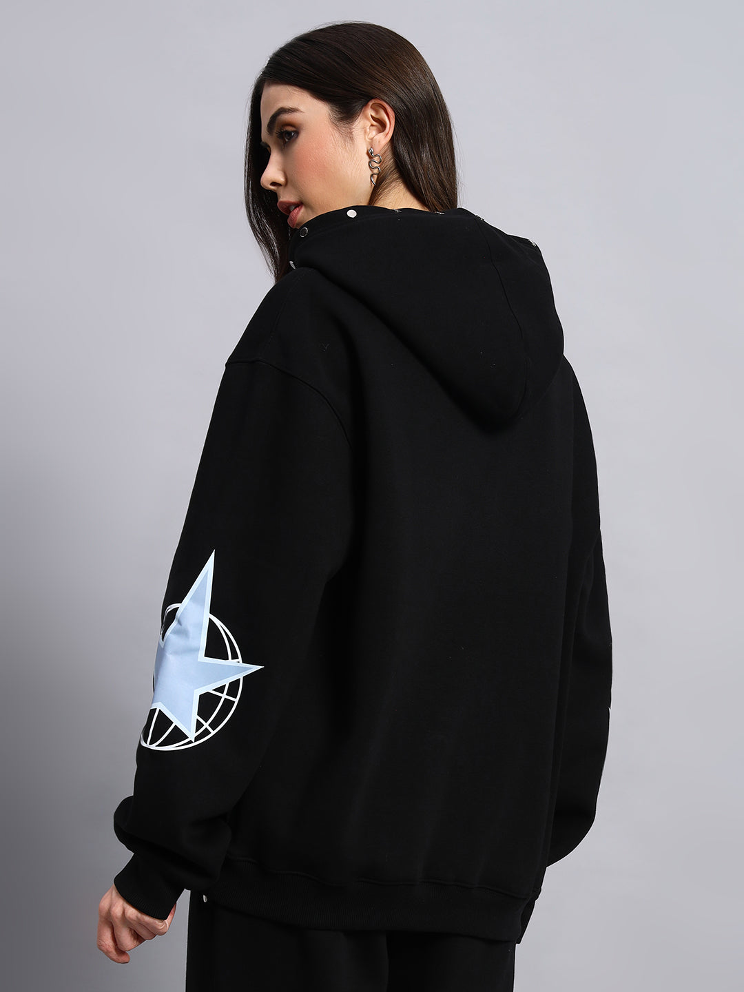 Women's Global Fleece Hoodie (Black)