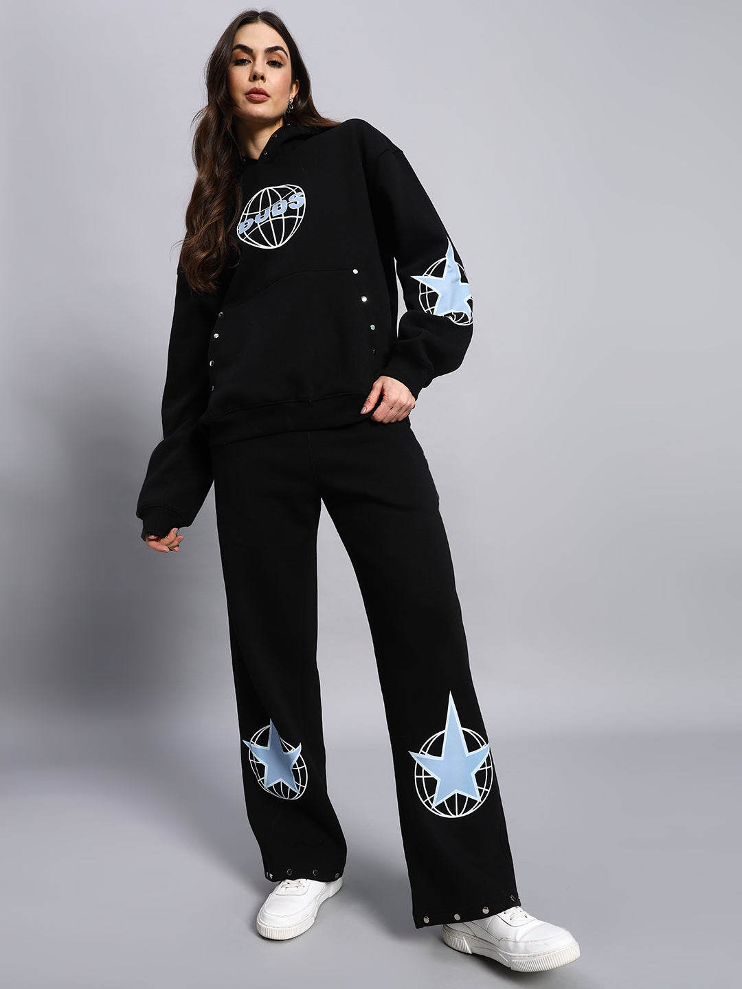 Women's Global Fleece Co-Ord (Black)