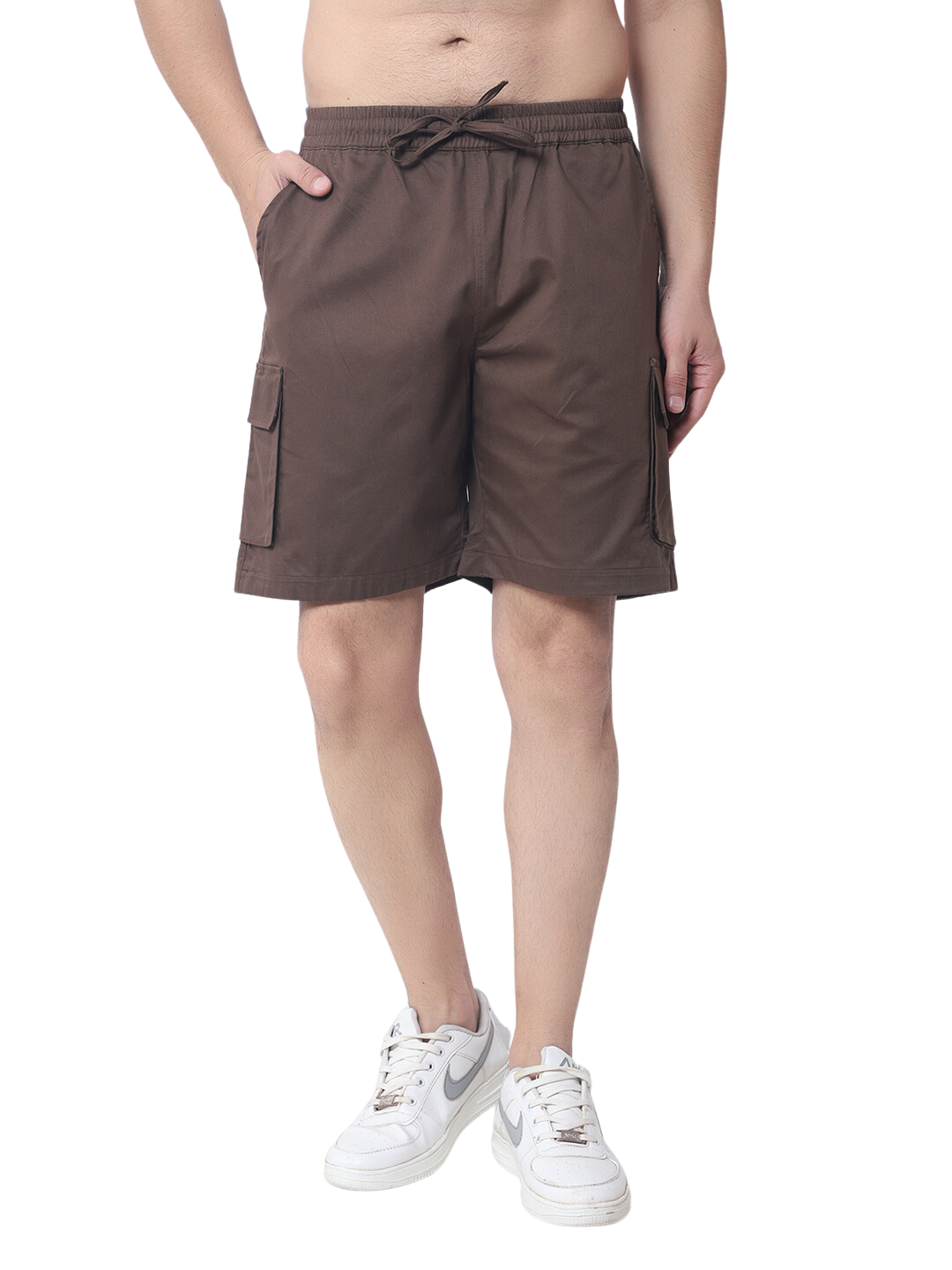 Cotton Cargo Shorts (Brown) - Wearduds