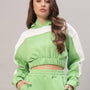 Rizzler Over- Sized Crop Hoodies (Green)