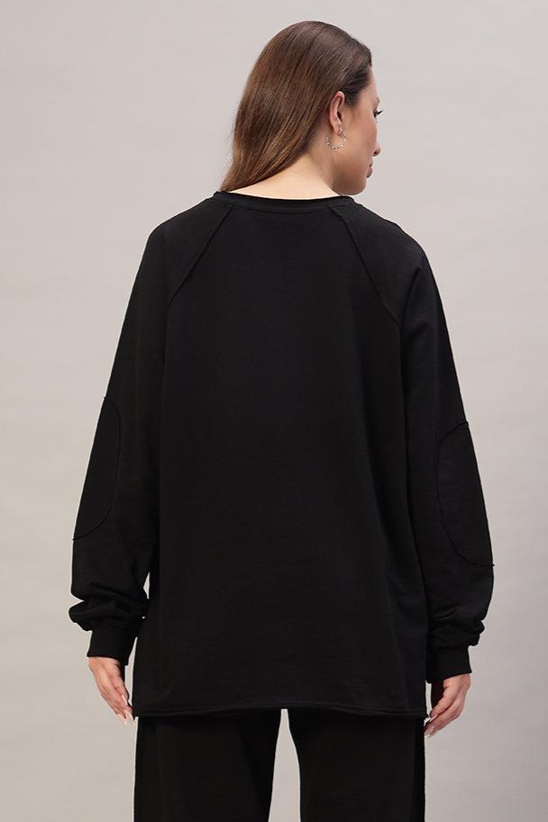 Women's Lamina Oversized Sweatshirt (Black)