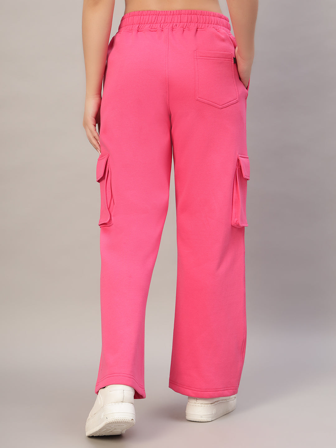 Charm Fleece Colorblock Cargo Pant (Pink)