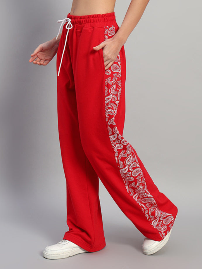 WOMEN WALTZ RELAXED FIT JOGGERS (RED)