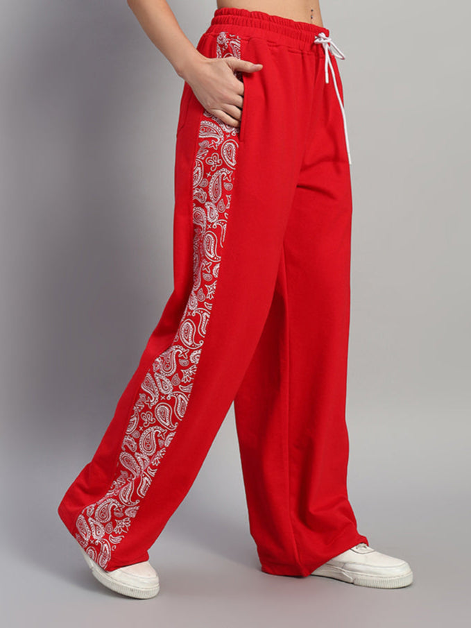 WOMEN WALTZ RELAXED FIT JOGGERS (RED)