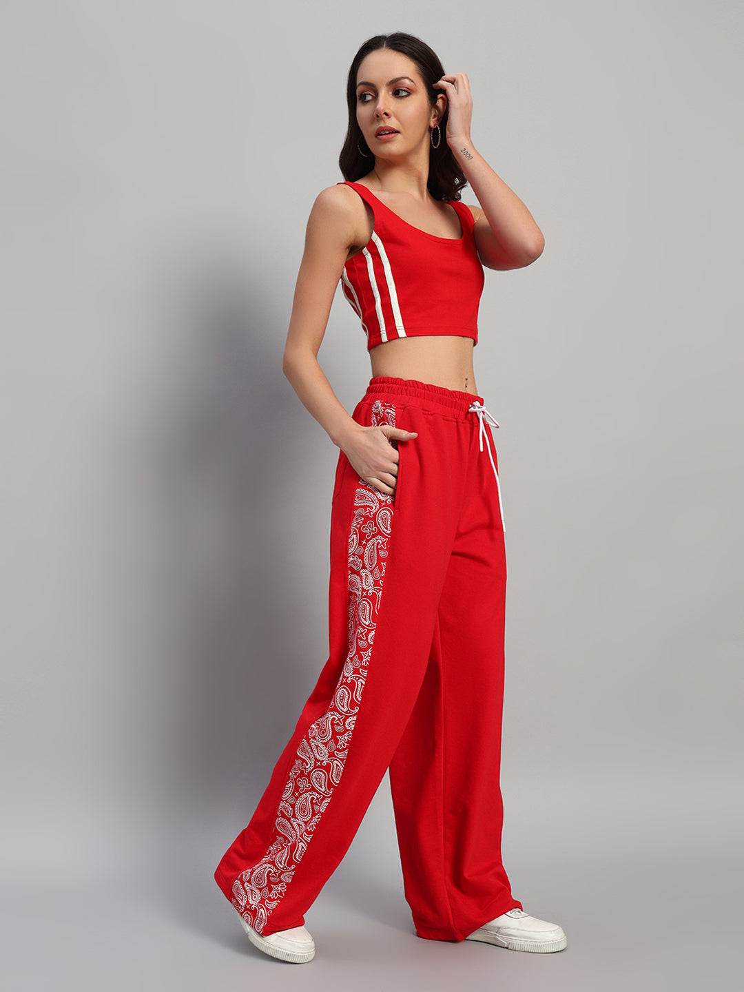 WOMEN'S BEVY CO-ORD SET (RED)