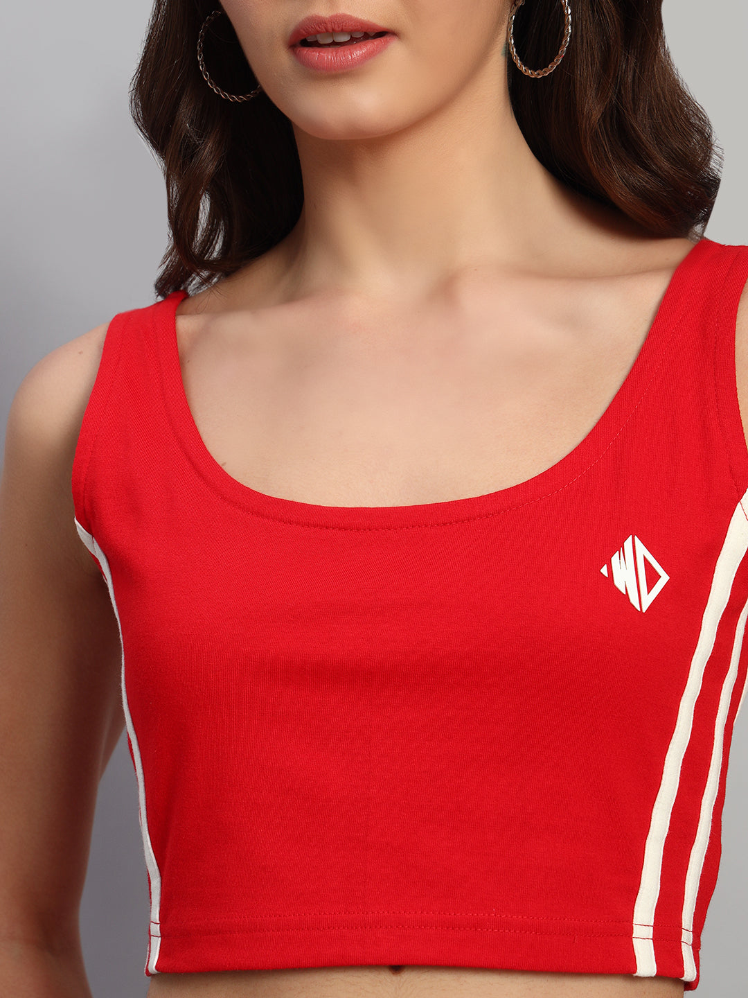 Women Bevy Crop-Top (Red)