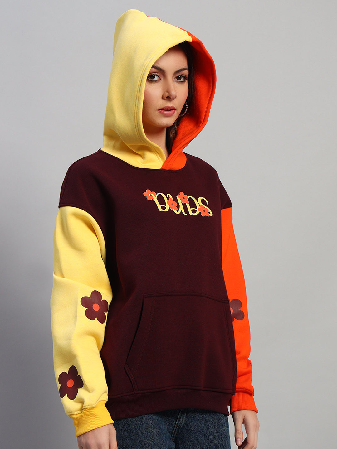 WOMEN COSMOS OVERSIZED HOODIE (MULTI)