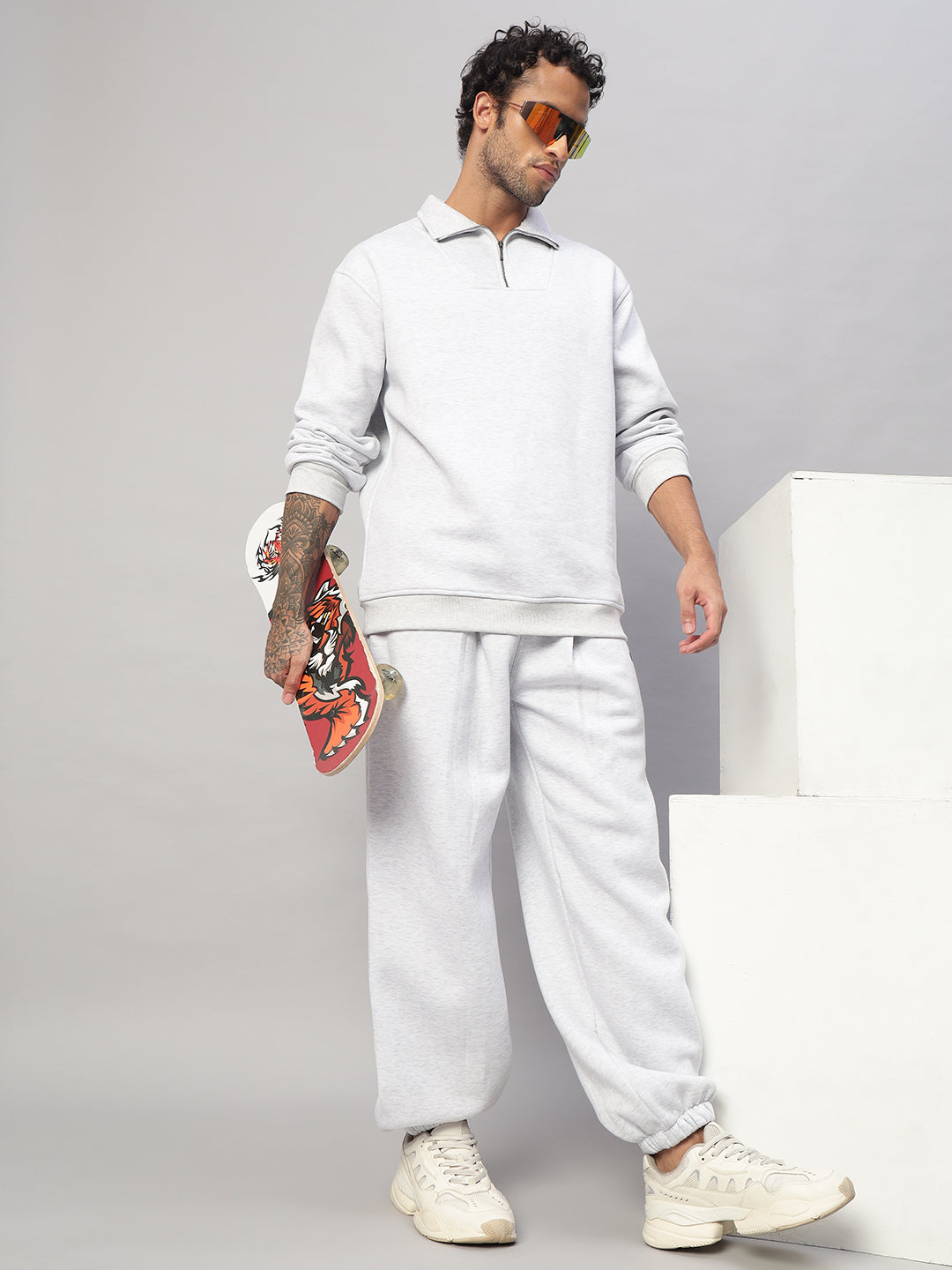 BONA-FIDE FLEECE CO-ORD (MELANGE GREY)