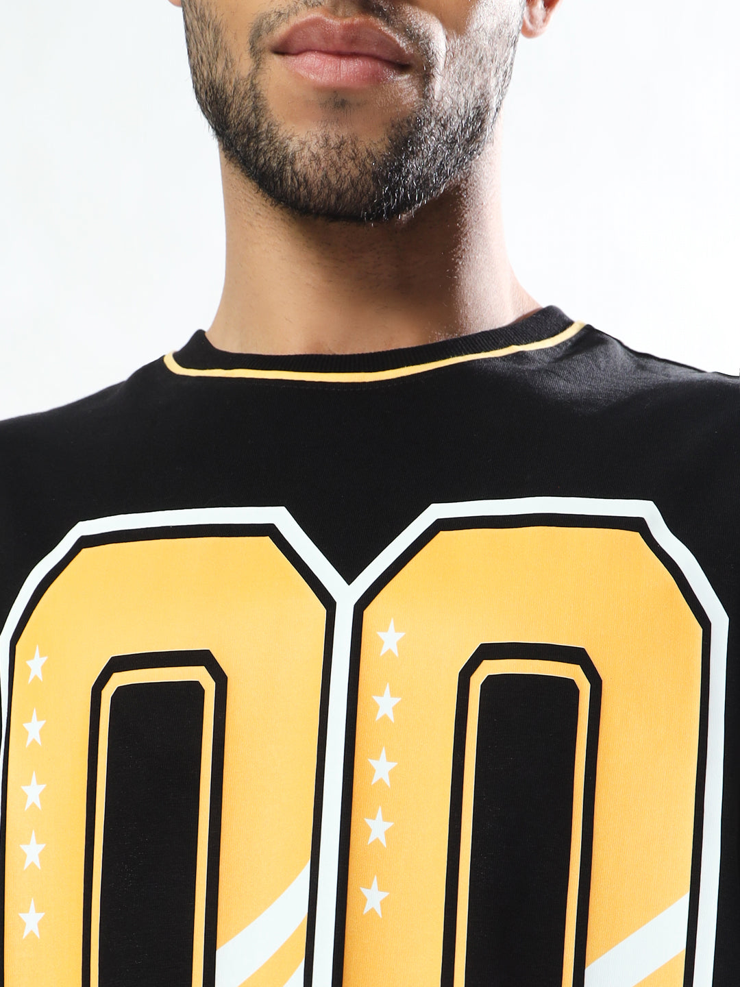 Athletic Oversized T-Shirt (Black Yellow)