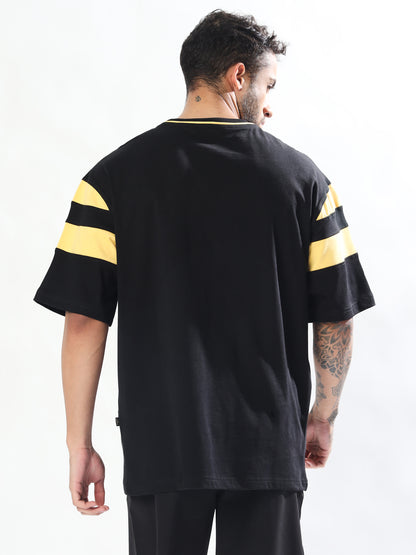 Athletic Oversized T-Shirt (Black Yellow)