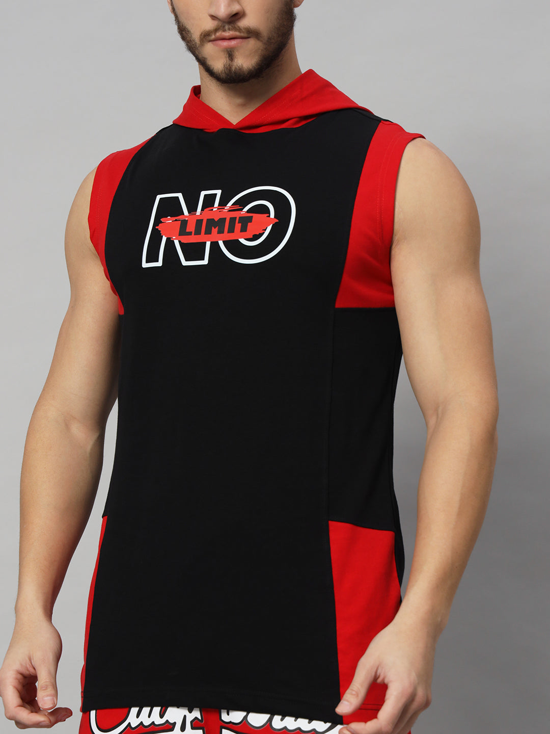 No Limit Gym Regular T-Shirt (Red-Black)