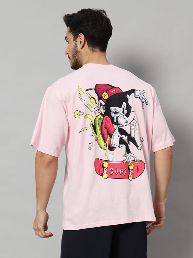 Rowdy Ape Over-Sized T-Shirt (Pink)