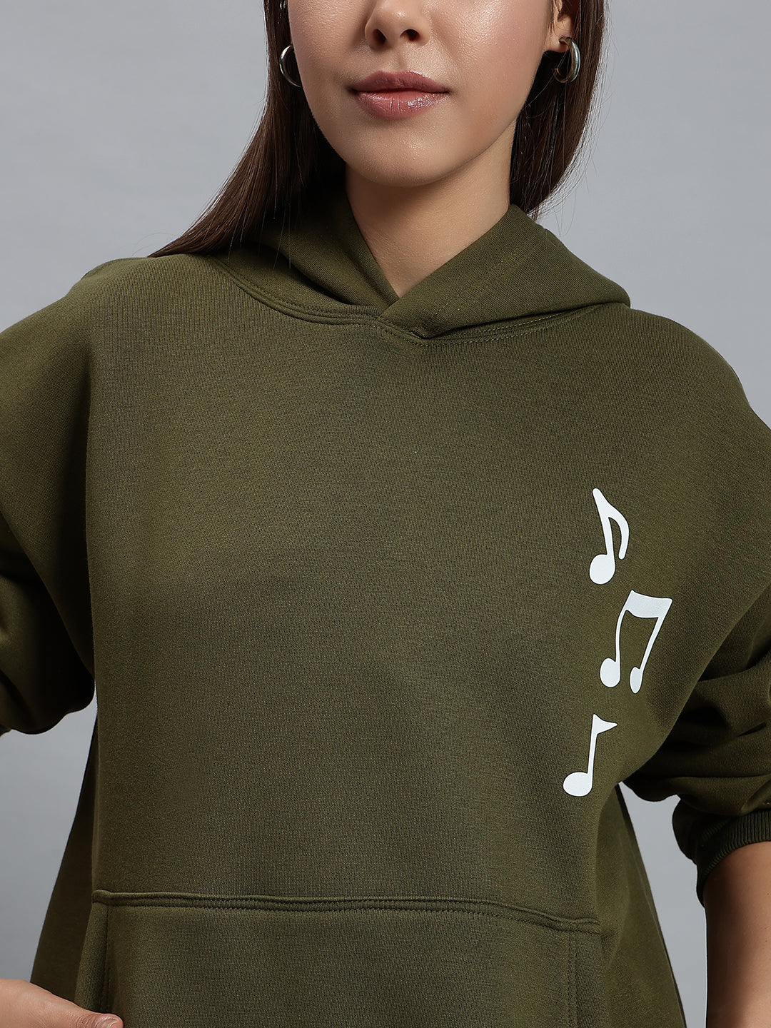 Women's Opera Fleece Hoodie (Olive Green)