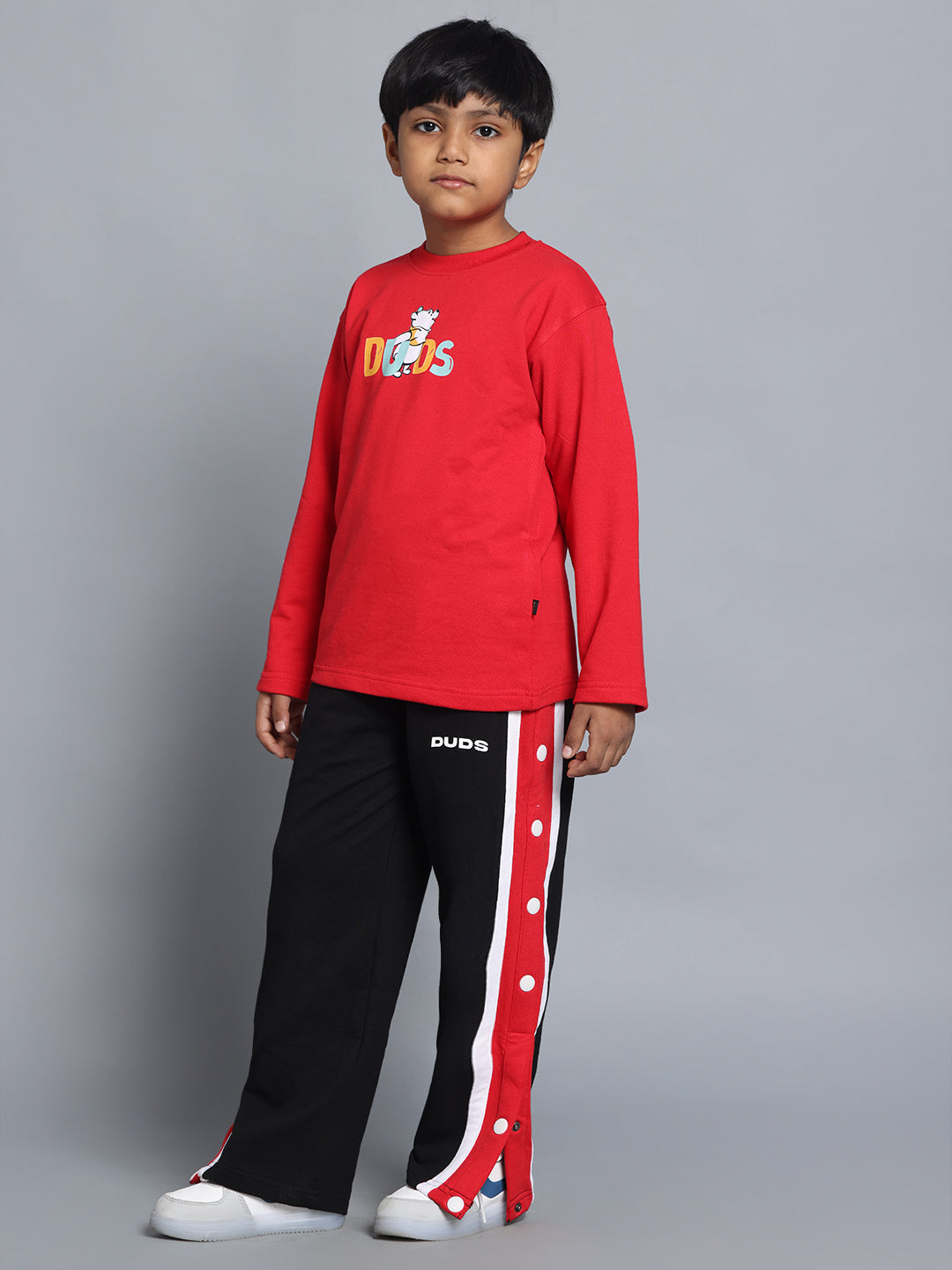 WINNIE CO-ORD FOR BOYS & GIRLS (RED-BLACK)