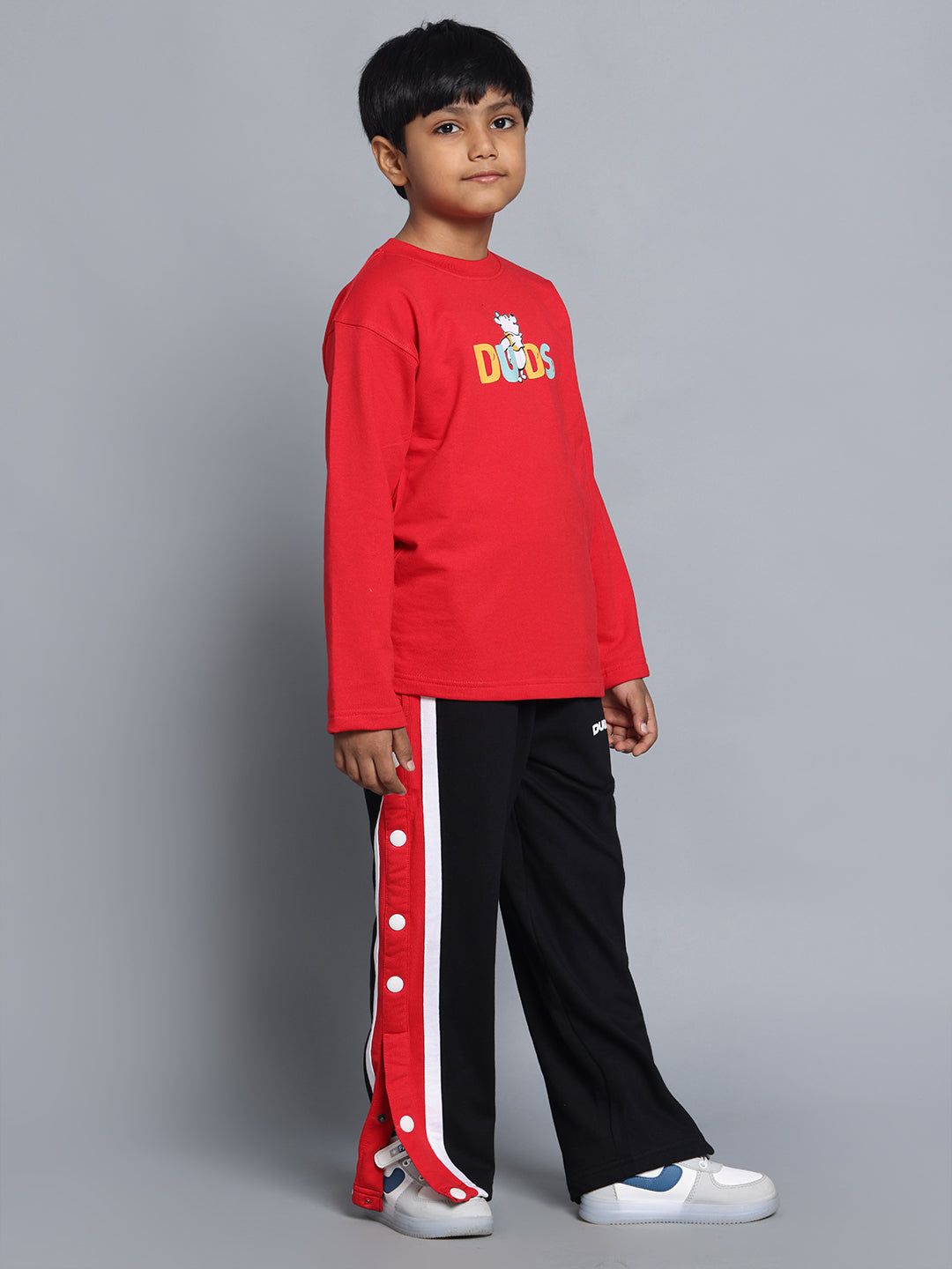 WINNIE CO-ORD FOR BOYS & GIRLS (RED-BLACK)