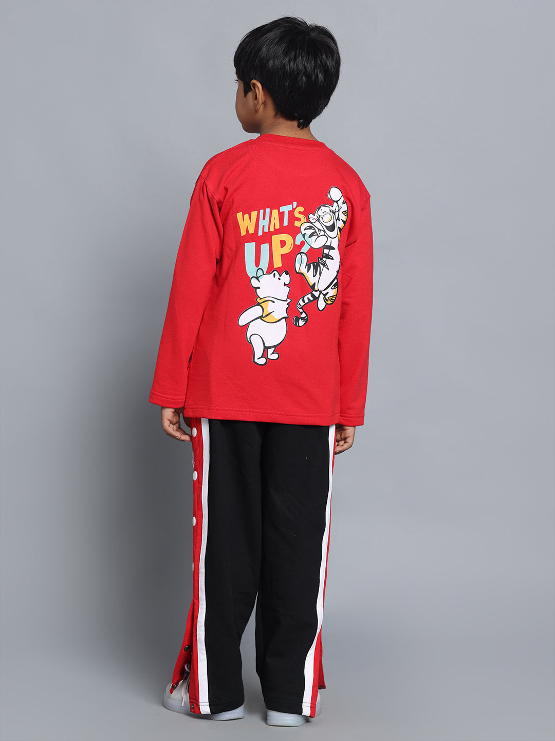 WINNIE CO-ORD FOR BOYS & GIRLS (RED-BLACK)