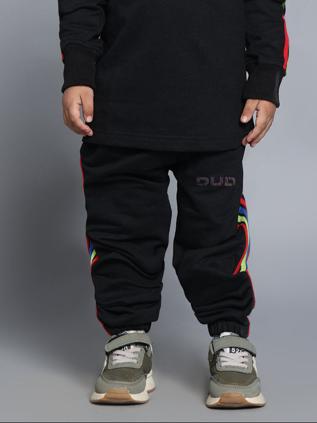 RAINBOW FLEECE PANT FOR BOYS & GIRLS (BLACK)