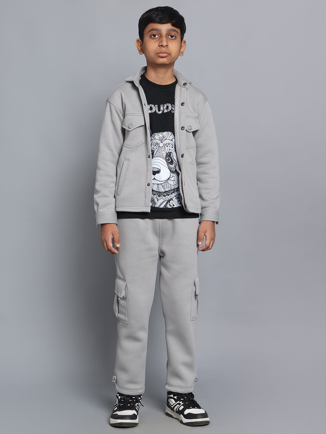 BURLY FLEECE PANT FOR BOYS & GIRLS (GREY)