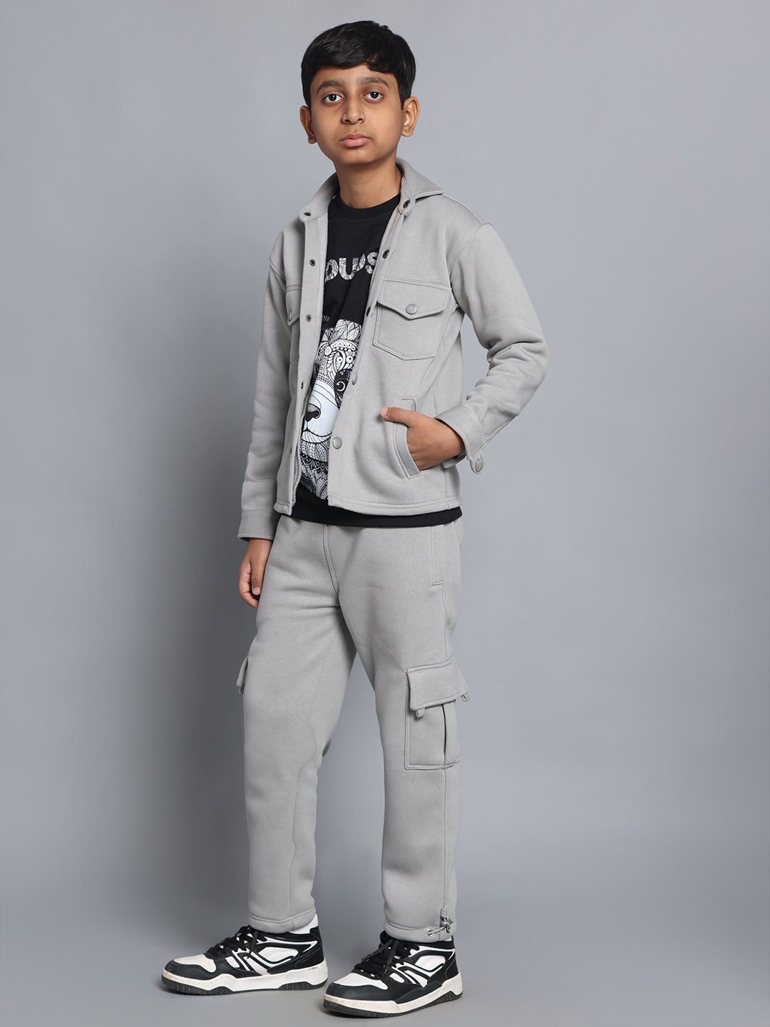 Burly Co-Ord Set For Boys & Girls (Grey)