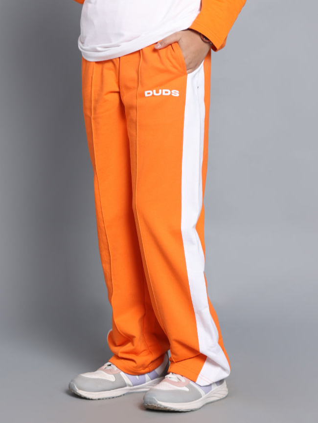 ROCK & ROLL JOGGER FOR BOYS & GIRLS (WHITE-ORANGE)