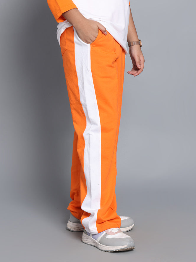 Rock & Roll Oversized Co-Ord Set Boys & Girls (White-Orange)