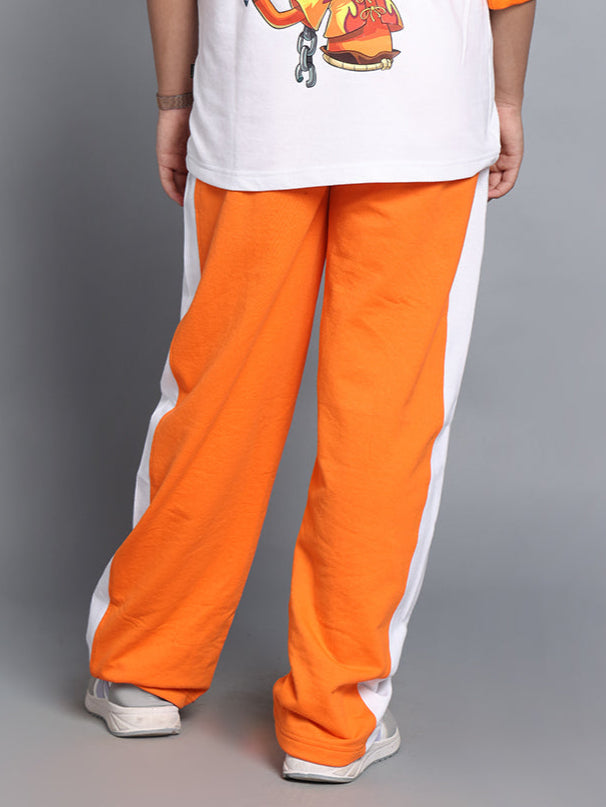 ROCK & ROLL JOGGER FOR BOYS & GIRLS (WHITE-ORANGE)