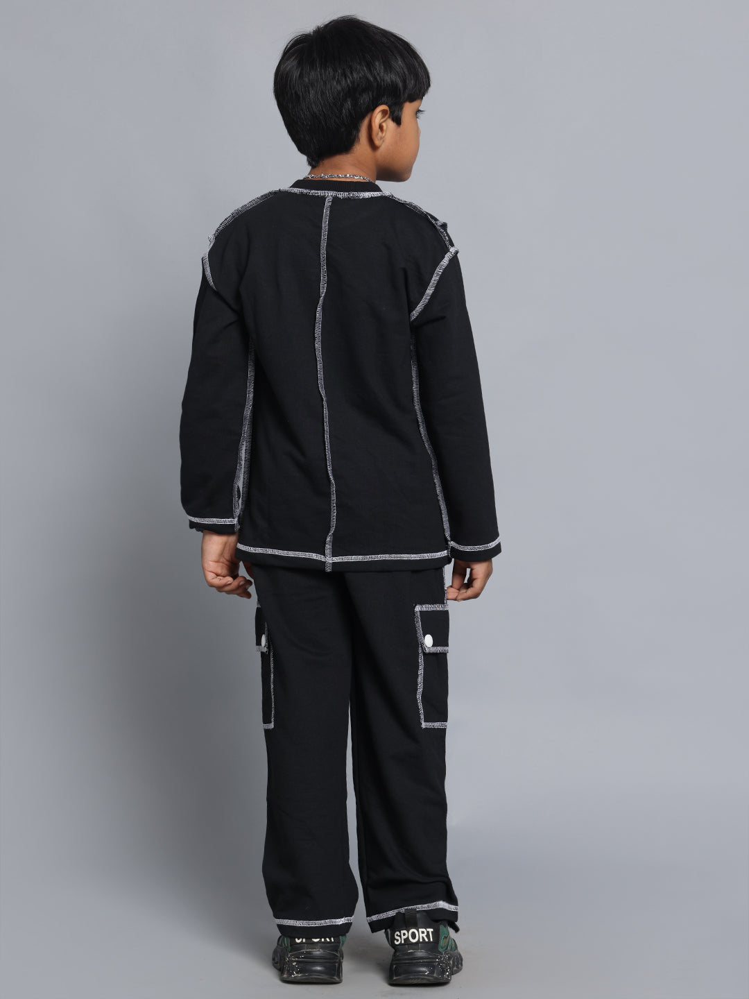 DYNAMIC OVERSIZED CO-ORD SET FOR BOYS & GIRLS (BLACK)