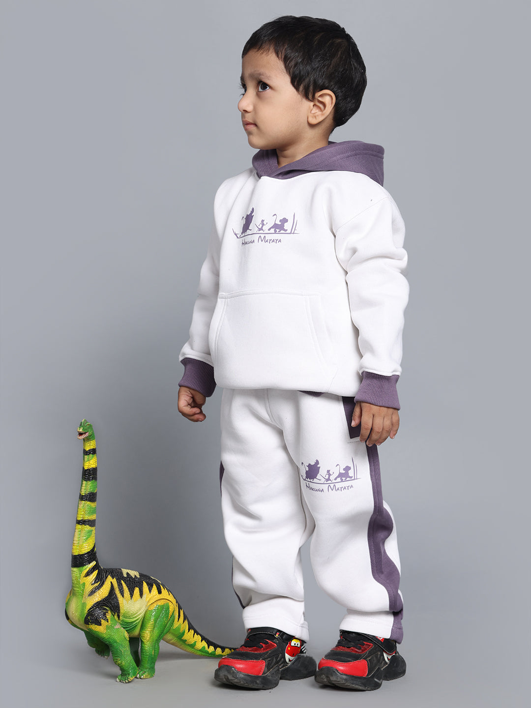 HAKUNA MATATA CO-ORD FOR BOYS & GIRLS (WHITE-VIOLET)