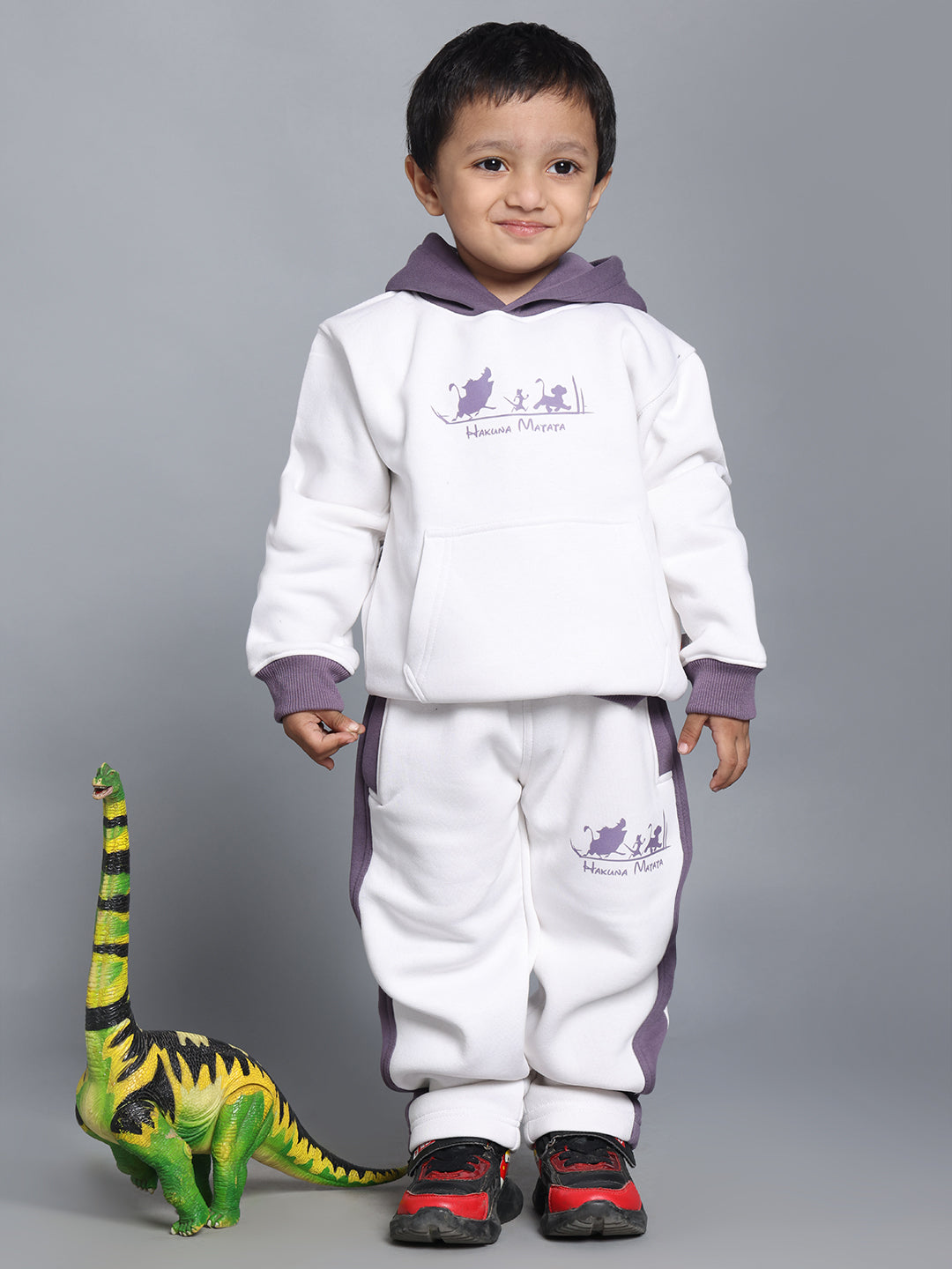 HAKUNA MATATA CO-ORD FOR BOYS & GIRLS (WHITE-VIOLET)