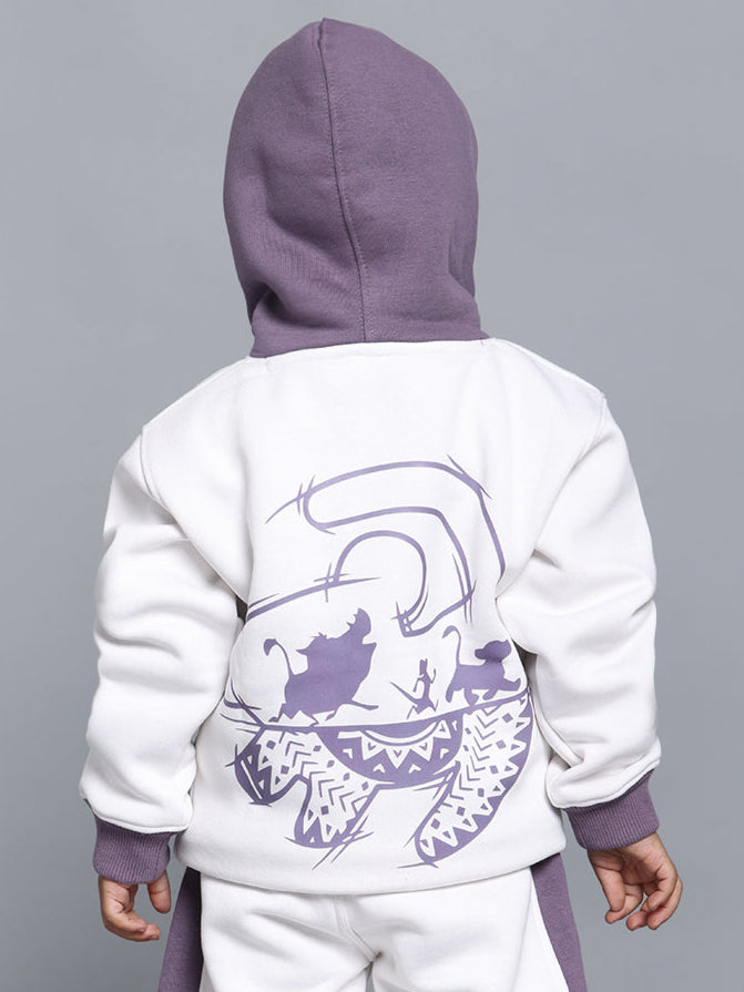 HAKUNA MATATA OVERSIZED HOODIE BOYS & GIRLS (WHITE-VIOLET)