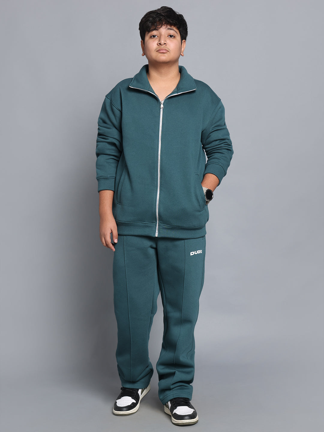 SHAGGY CO-ORD FOR BOYS & GIRLS (TEAL GREEN)