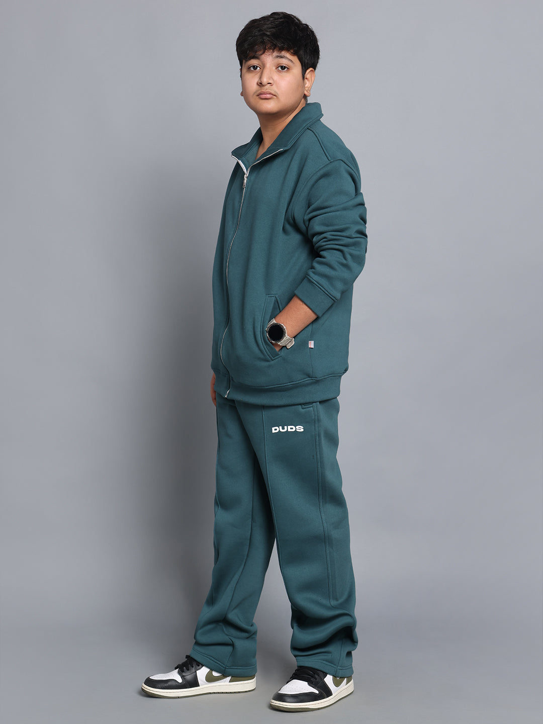 SHAGGY CO-ORD FOR BOYS & GIRLS (TEAL GREEN)