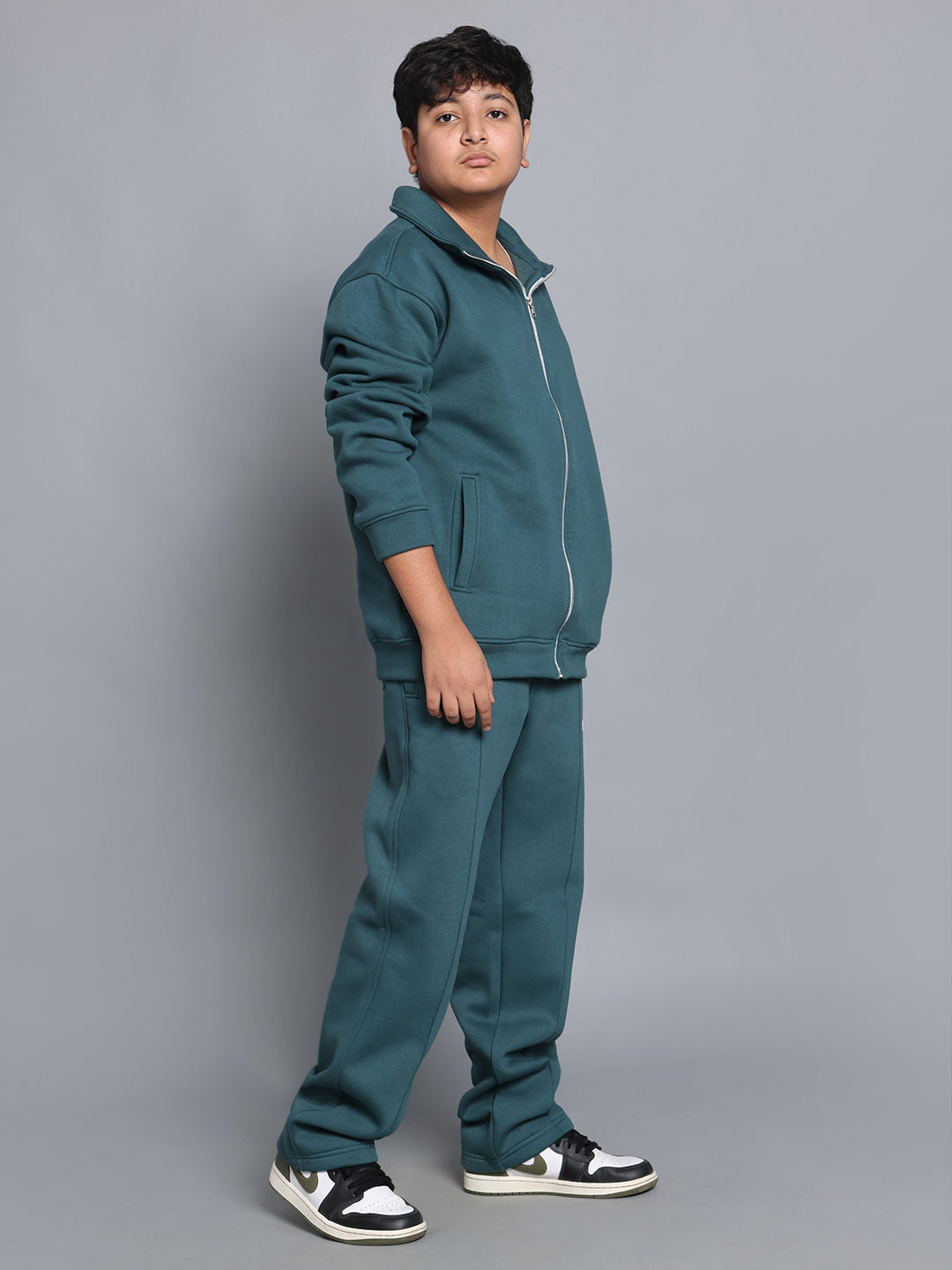 SHAGGY CO-ORD FOR BOYS & GIRLS (TEAL GREEN)