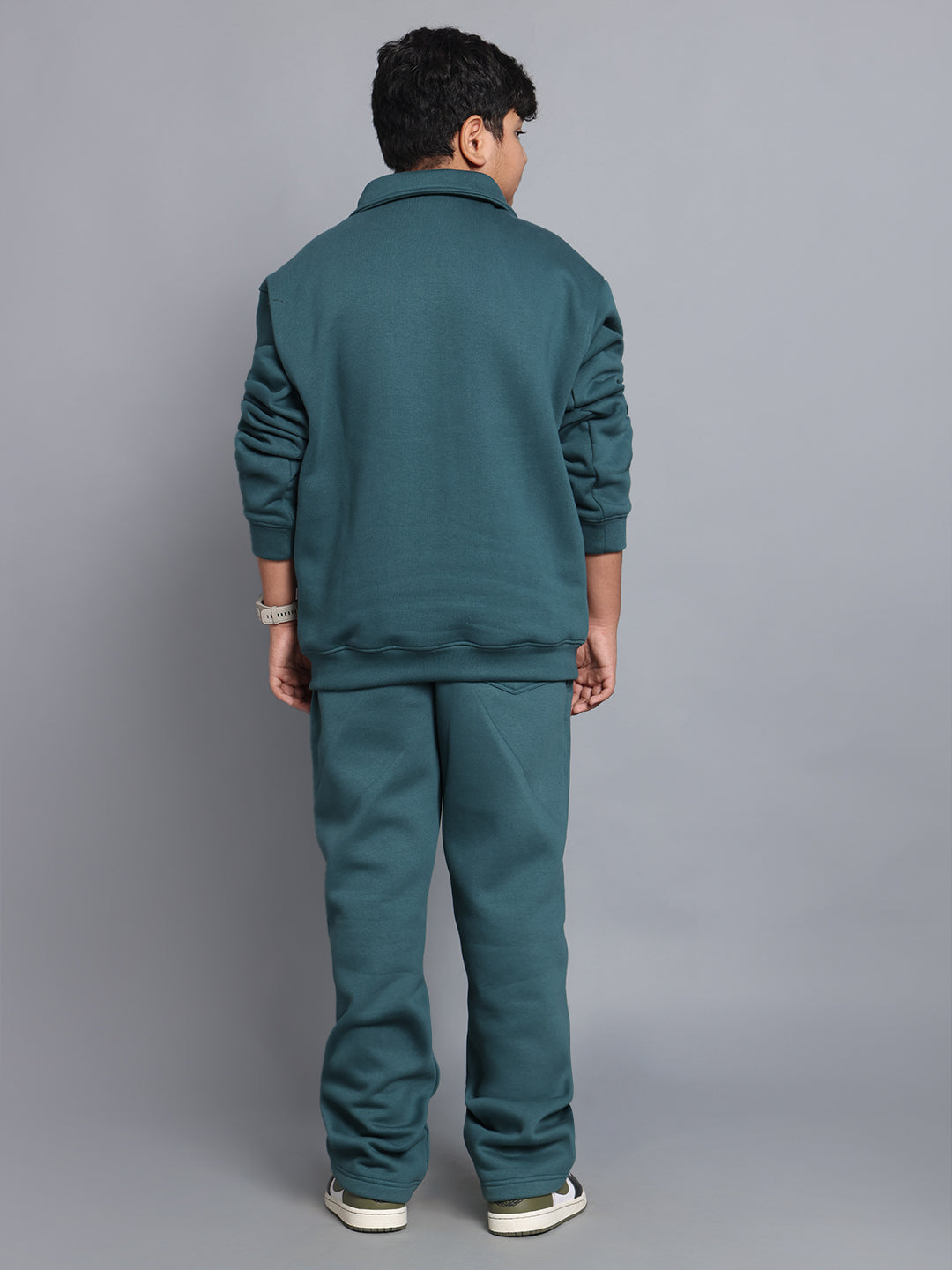 SHAGGY CO-ORD FOR BOYS & GIRLS (TEAL GREEN)