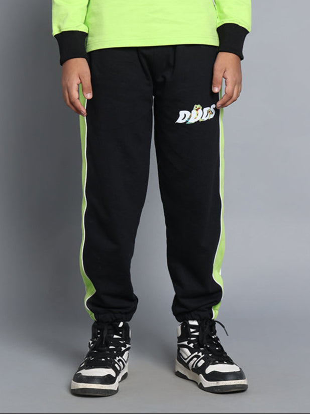 TILLY JOGGER FOR BOYS & GIRLS (BLACK-NEON GREEN)