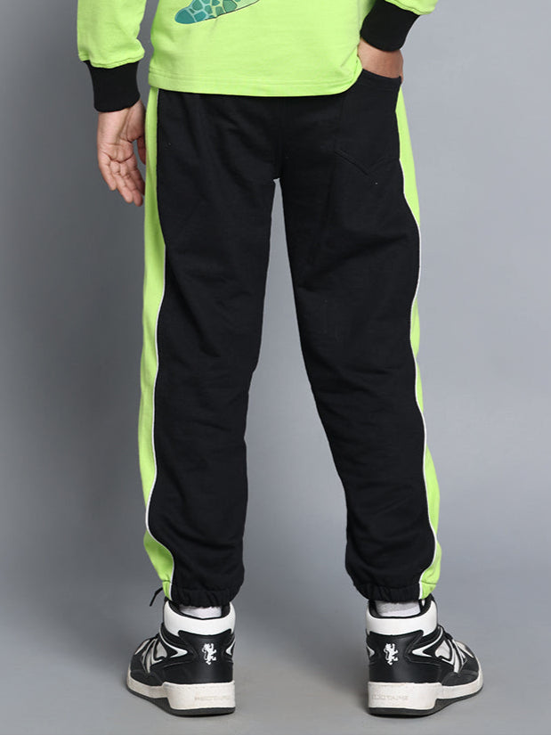 TILLY JOGGER FOR BOYS & GIRLS (BLACK-NEON GREEN)