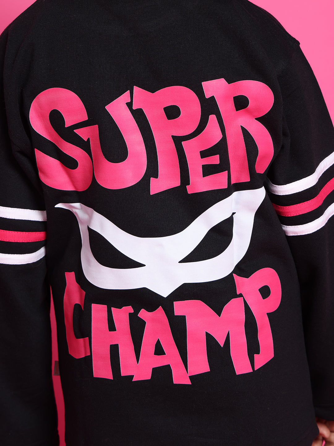 SUPER CHAMP OVERSIZED SWEATSHIRT FOR BOYS & GIRLS (BLACK)