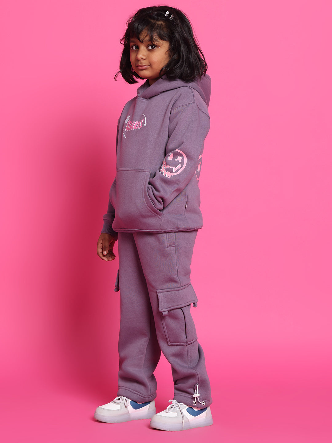 Casper Oversized Hoodie Boys & Girls (Violet)