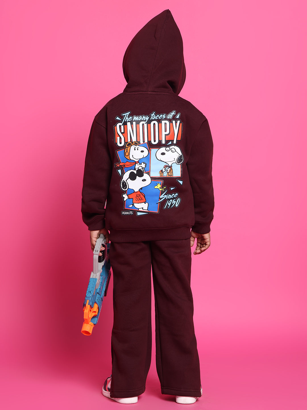 SNOOPY CO-ORD FOR BOYS & GIRLS (WINE)