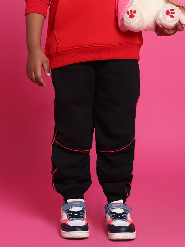 Raider Relaxed Fit Jogger For Boys & Girls (Black)